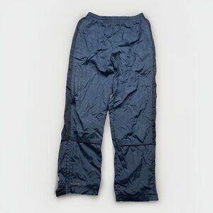 Y2K Reebok Windbreaker Lined Nylon Tech Track Sweatpants Men's S Dark Blue